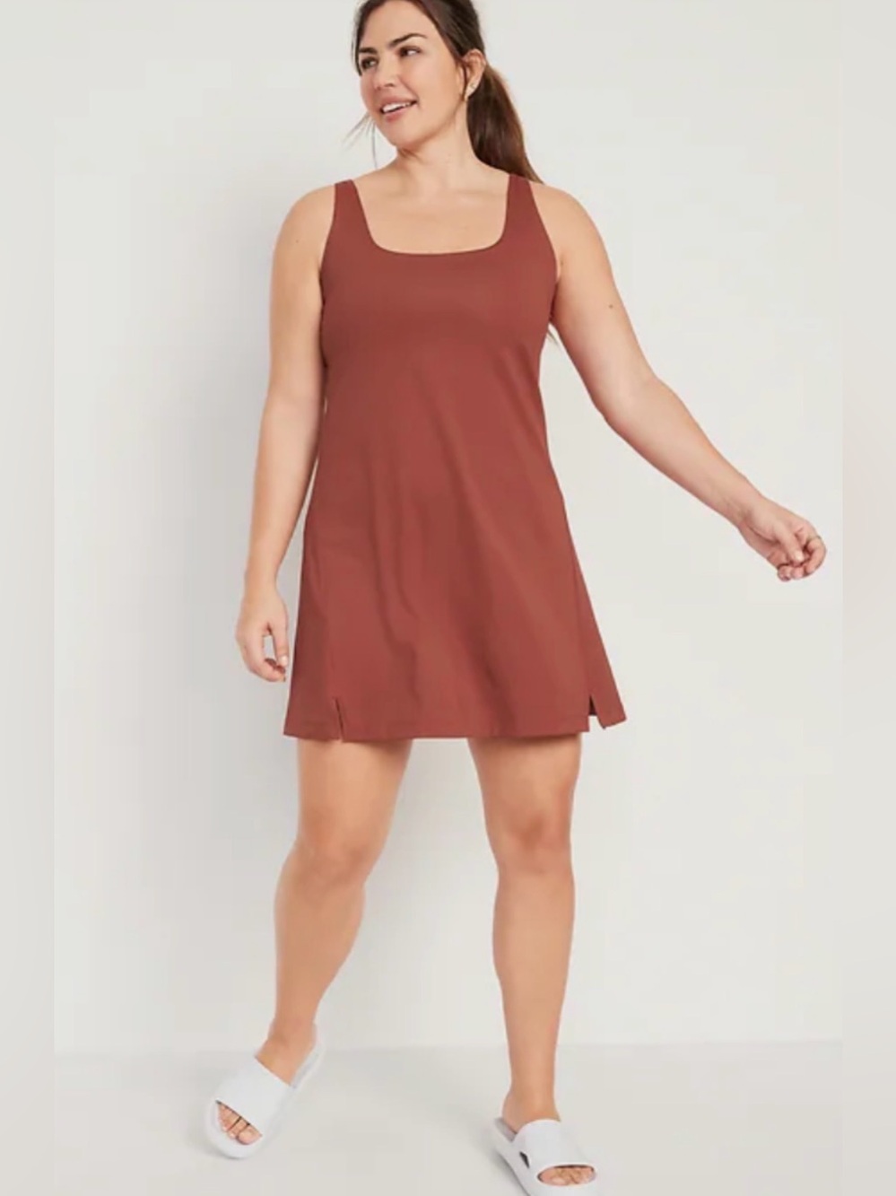 Old Navy Burnt Orange Powersoft Workout Dress Sleeveless
